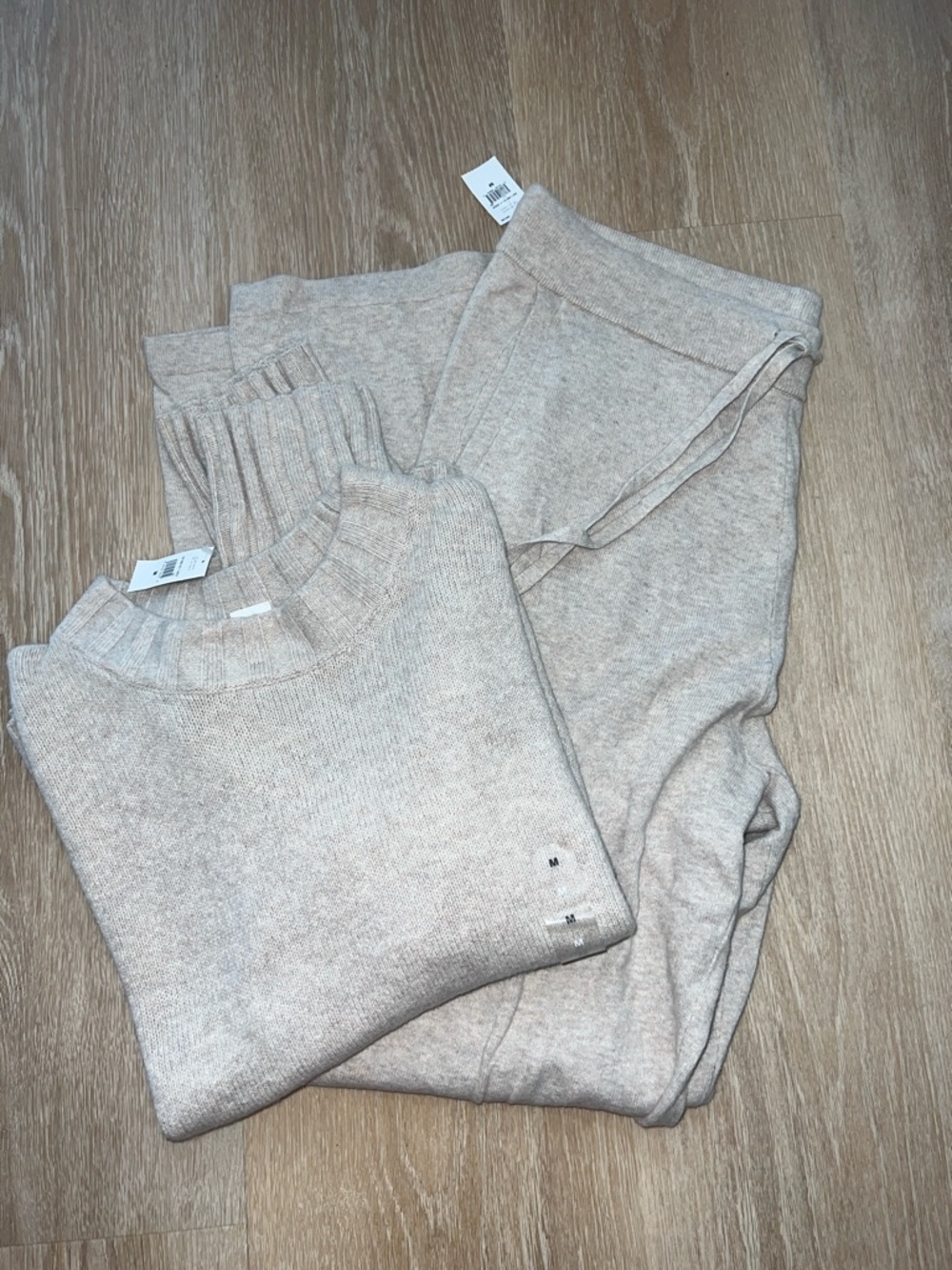 GAP Cozy Neutral Knit Sweater and Jogger Set - Beige